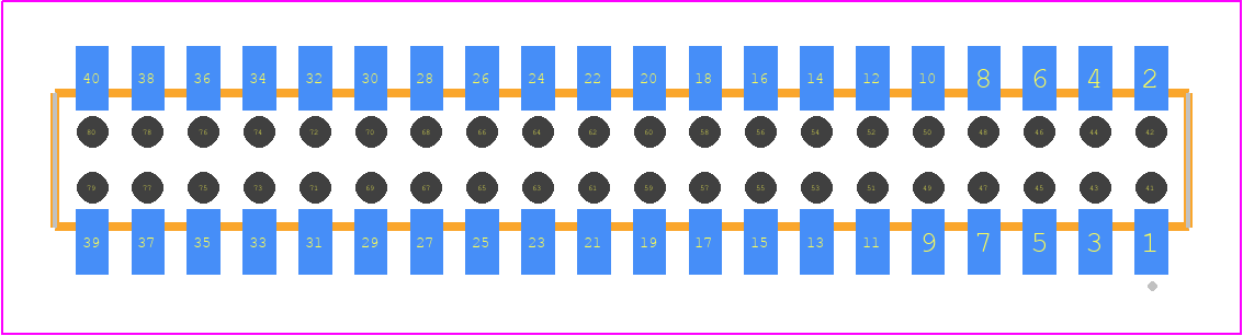 CLP-120-02-G-D-BE-P - SAMTEC PCB footprint - Other - Other - CLP-120-02-XXX-D-BE-P