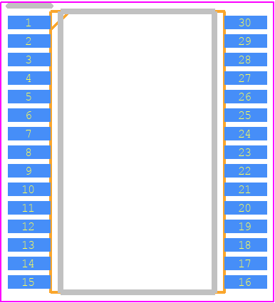 R5F104AGASP#30 - Renesas Electronics PCB footprint - Small Outline Packages - Small Outline Packages - PLSP0030JB-B_-2021