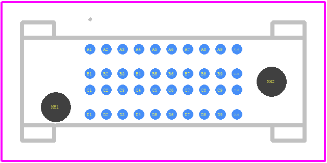 SEAF8-10-05.0-L-04-2-K - SAMTEC PCB footprint - Other - Other - SEAF8-10-05.0-L-04-2-K-2