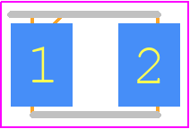 SML-Z14UTT86C - ROHM Semiconductor PCB footprint - LED Moulded - LED Moulded - SML-Z14