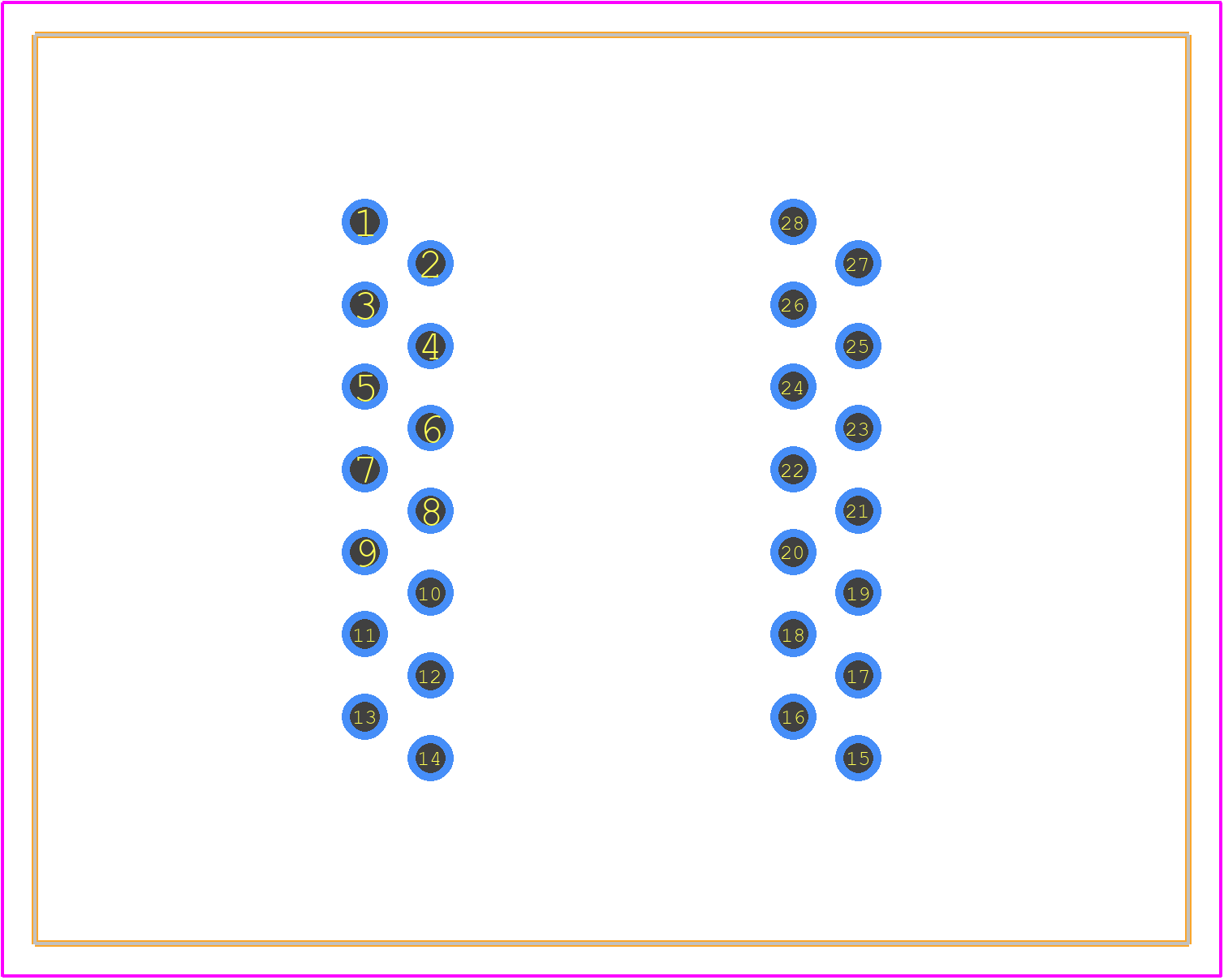 FP-28-1.27-07 - Enplas PCB footprint - Other - Other - FP-28-1.27-07-2