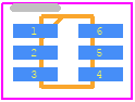UMX1NFHATN - ROHM Semiconductor PCB footprint - SOT23 (6-Pin) - SOT23 (6-Pin) - UMX1NFHATN