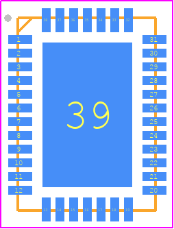 LTC3350IUHF#PBF - Analog Devices PCB footprint - Quad Flat No-Lead - Quad Flat No-Lead - LTC3350IUHF#PBF
