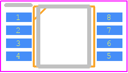 MAX4016EUA+T - Analog Devices PCB footprint - SOT23 (8-Pin) - SOT23 (8-Pin) - MAX4016EUA+T*