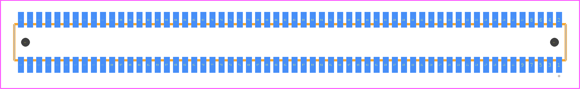 CLE-160-01-G-DV-A - SAMTEC PCB footprint - Other - Other - CLE-160-01-X-DV-A