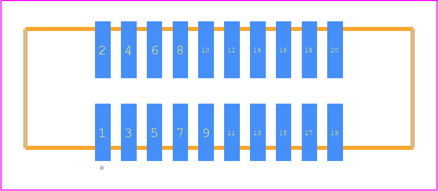 SHF-110-01-S-D-SM - SAMTEC PCB footprint - Other - Other - SHF-110-01-X-D-SM