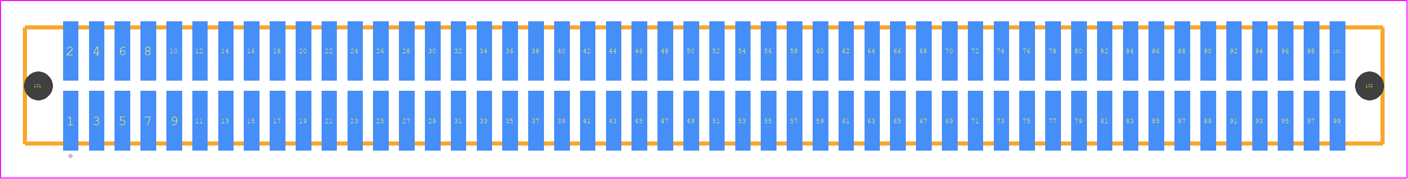 TFC-150-02-F-D-A - SAMTEC PCB footprint - Other - Other - TFC-150-02-XX-D-A