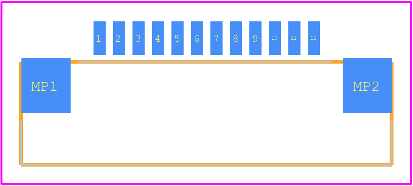 FFC3B07-12-T - GCT (GLOBAL CONNECTOR TECHNOLOGY) PCB footprint - Other - Other - FFC3B07-12-T-3
