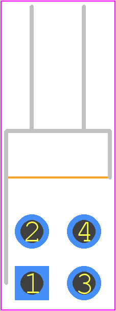 71764-0104 - Molex PCB footprint - Header, Unshrouded - Right Angle PTH Pin - Header, Unshrouded - Right Angle PTH Pin - 71764-0104