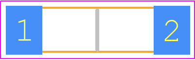 2533121018Y10 - Fair-Rite PCB footprint - Ferrite Bead Chip - Ferrite Bead Chip - 2533121018Y10
