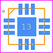 XLF-14+ - Mini-Circuits PCB footprint - Quad Flat No-Lead - Quad Flat No-Lead - DQ1225(H=0.991mm)