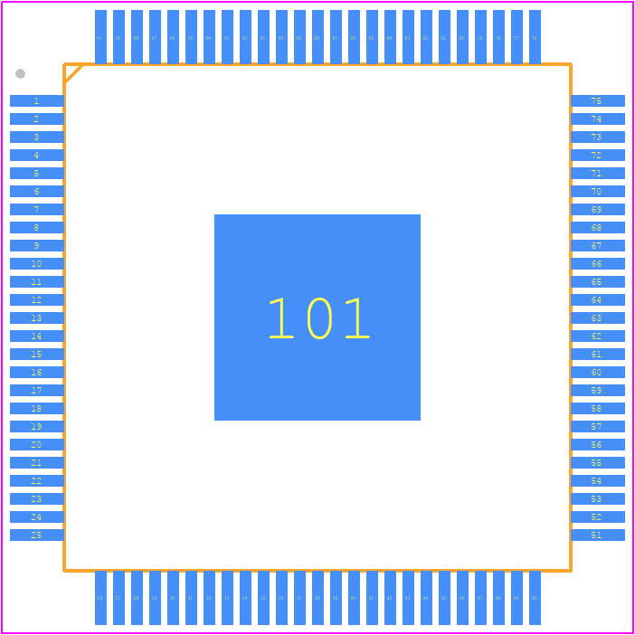 SPC570S50E3CEFAY - STMicroelectronics PCB footprint - Quad Flat Packages - Quad Flat Packages - TQFP 100 14x14x1.0MM-1