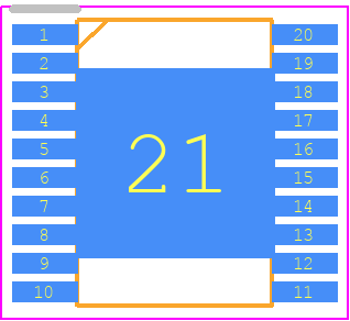 TDA1517ATW/N1 - NXP PCB footprint - Small Outline Packages - Small Outline Packages - SOY527-1