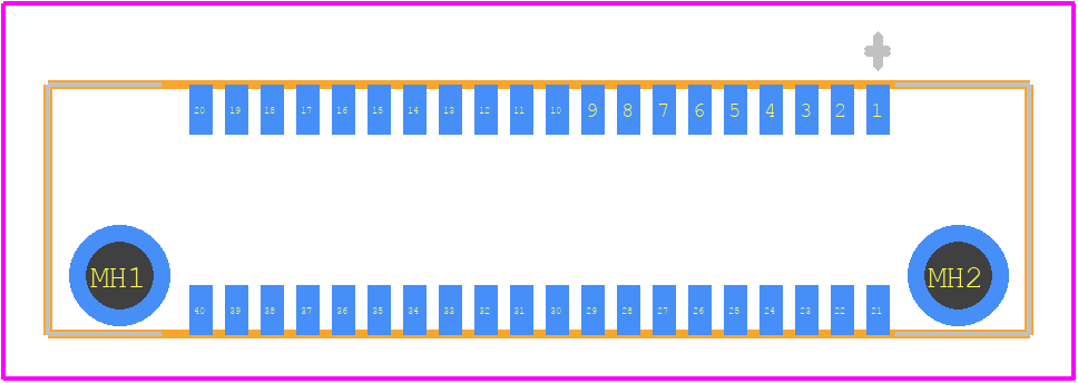 ER8-40S-0.8SV-5H - Hirose PCB footprint - Other - Other - ER8-40S-0.8SV-5H-2