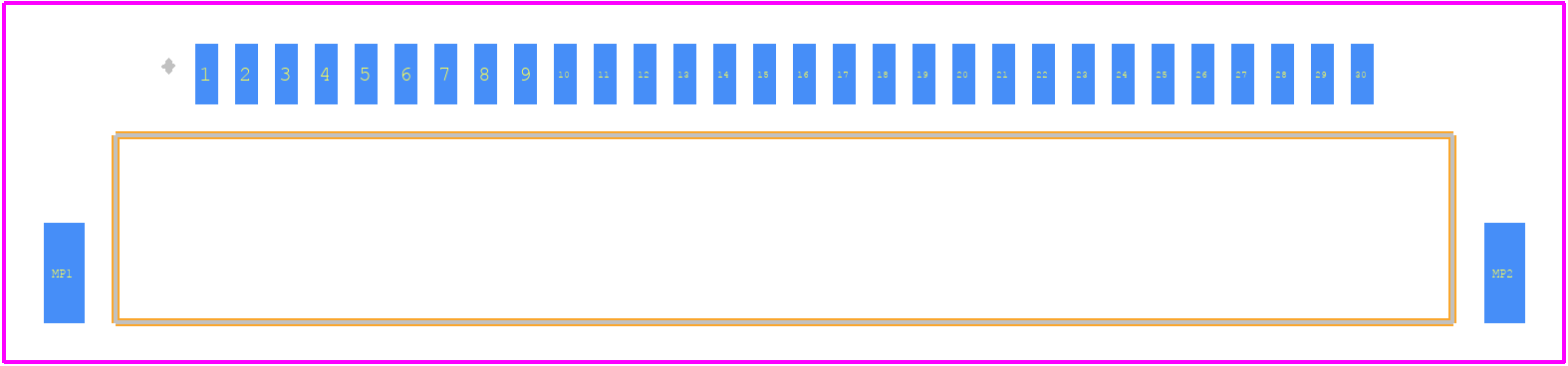 DF19L-30P-1H(54) - Hirose PCB footprint - Other - Other - DF19L-30P-1H(54)-2