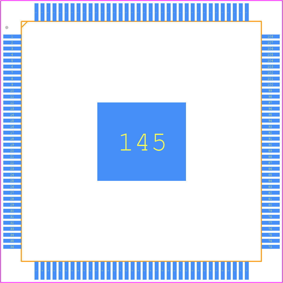 10M25SCE144I7G - Intel PCB footprint - Quad Flat Packages - Quad Flat Packages - 144 eqfp