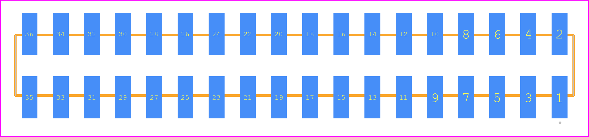 SSW-118-22-L-D-VS-K-TR - SAMTEC PCB footprint - Other - Other - SSW-118-22-XXX-D-VS-K-TR