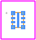SKY65724-11 - Skyworks PCB footprint - Other - Other - Small MCM 8-pin, 1.1 x 1.5 mm