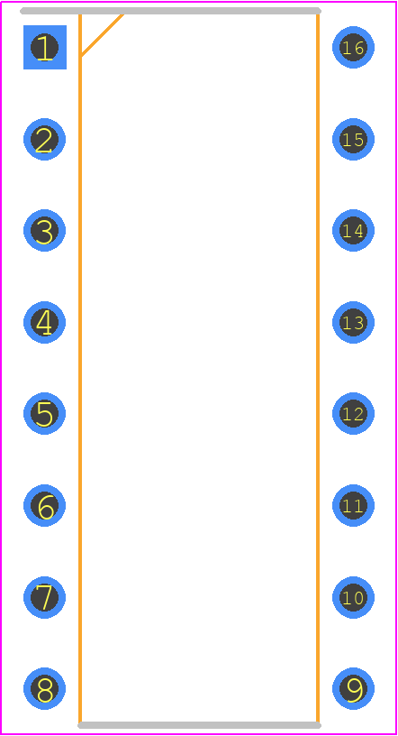 MM74HC148N - onsemi PCB footprint - Dual-In-Line Packages - Dual-In-Line Packages - N16E_2023