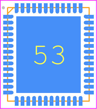 LTC2175IUKG-12#PBF - Analog Devices PCB footprint - Quad Flat No-Lead - Quad Flat No-Lead - 52-Lead Plastic QFN (7mm × 8mm)