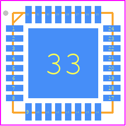 ZL2004ALNN-01 - Renesas Electronics PCB footprint - Quad Flat No-Lead - Quad Flat No-Lead - L32.5x5D 32 LEAD QUAD FLAT NO-LEAD
