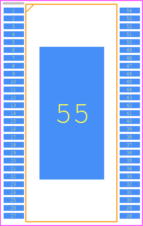 MM908E625ACEK - NXP PCB footprint - Small Outline Packages - Small Outline Packages - EK SUFFIX (PB-FREE) 54-PIN
