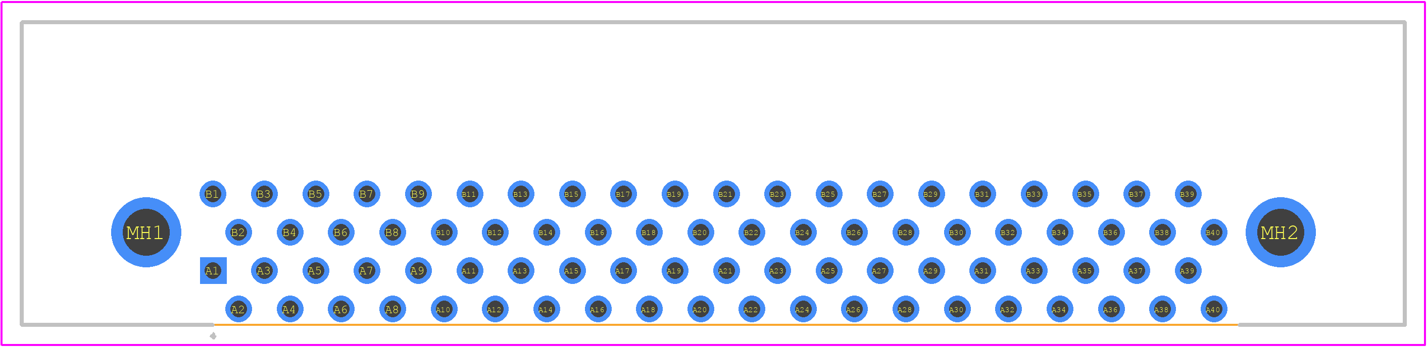 FX2B-80PA-1.27DSL(71) - Hirose PCB footprint - Other - Other - FX2B-80PA-1.27DSL(71)-2