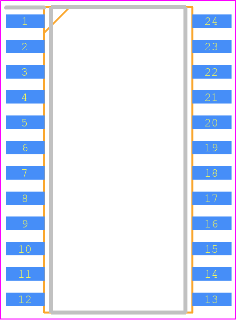 X9410WS24I - Renesas Electronics PCB footprint - Small Outline Packages - Small Outline Packages - X9410