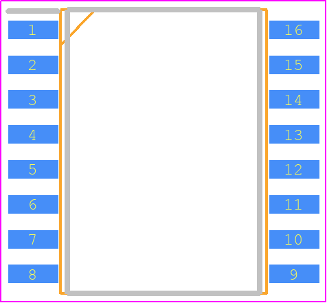 ICE08USBB - Silanna PCB footprint - Small Outline Packages - Small Outline Packages - 16-SOIC-W
