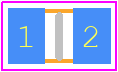 GRM219R72A392JA01J - Murata Electronics PCB footprint - Capacitor Chip Non-polarised - Capacitor Chip Non-polarised - GRM21_0.10 L=2.0mm W=1.25mm T=0.85mm