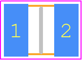 12102U101FAT2A - Kyocera AVX PCB footprint - Capacitor Chip Non-polarised - Capacitor Chip Non-polarised - 12102U101FAT2A