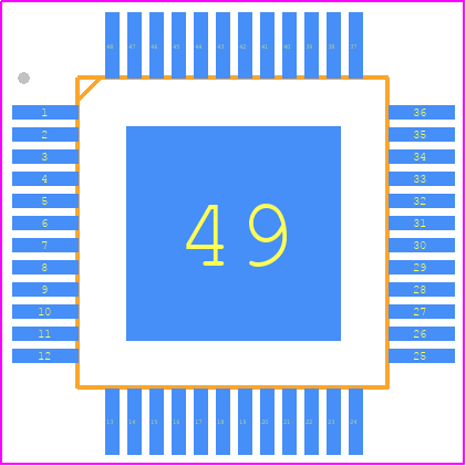THS1403QPHPEP - Texas Instruments PCB footprint - Quad Flat Packages - Quad Flat Packages - PHP( S-PQFP-G48 )