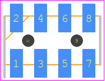 87759-7626 - Molex PCB footprint - Header, Unshrouded - Straight SMD Pin - Header, Unshrouded - Straight SMD Pin - 87759-7626
