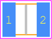 VJ1210Y223JBAAT4X - Vishay PCB footprint - Capacitor Chip Non-polarised - Capacitor Chip Non-polarised - VJ1210