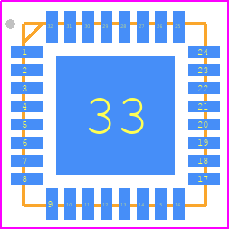 ISL6244HR-T - Renesas Electronics PCB footprint - Quad Flat No-Lead - Quad Flat No-Lead - L32.5x5