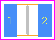 RC1210FR-07267KL - KEMET PCB footprint - Resistor Chip - Resistor Chip - RC1210