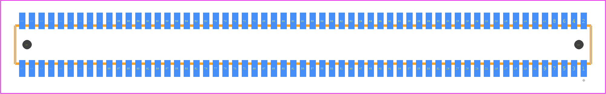 CLE-159-01-G-DV-A - SAMTEC PCB footprint - Other - Other - CLE-159-01-X-DV-A