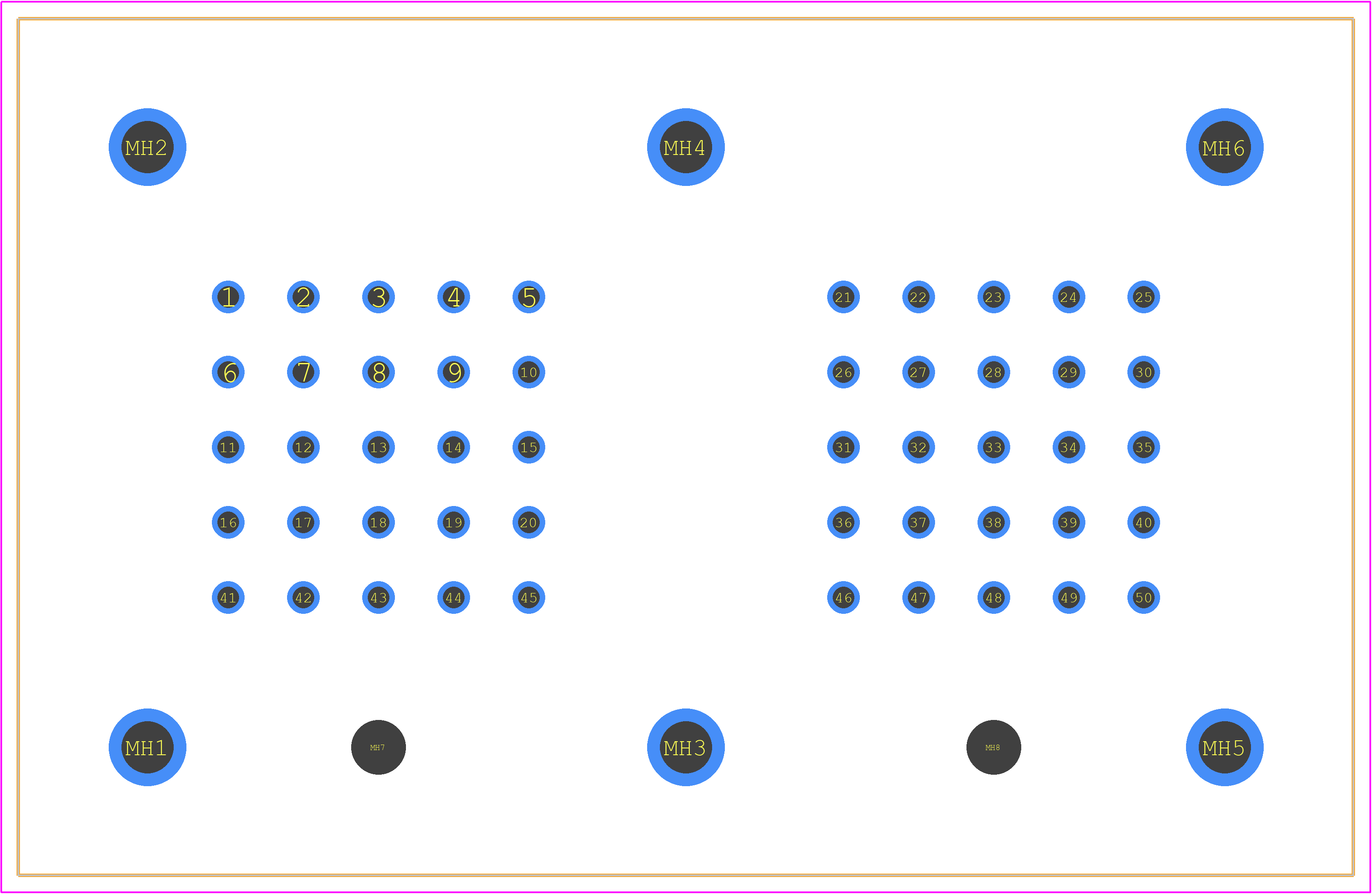 DRC20-50P01 - TE Connectivity PCB footprint - Other - Other - DRC20-50P01-2