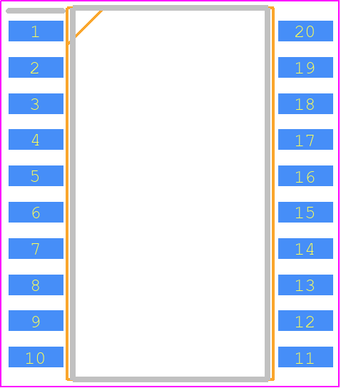 UPD6121 - NEC PCB footprint - Small Outline Packages - Small Outline Packages - 20 PIN PLASTIC SOP