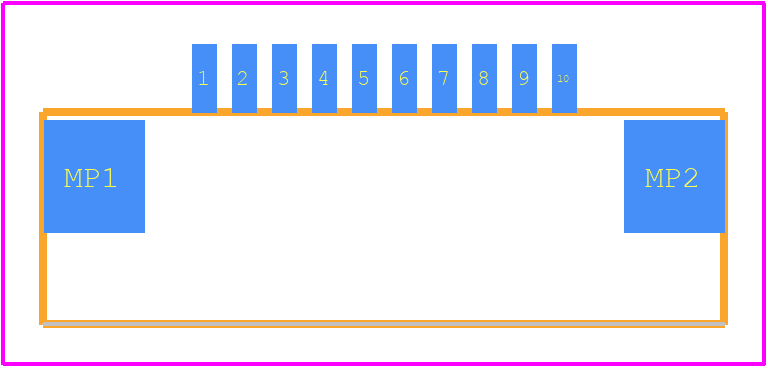 FFC3B11-10-T - GCT (GLOBAL CONNECTOR TECHNOLOGY) PCB footprint - Other - Other - FFC3B11-10-T-2