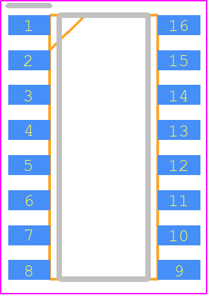 SM16LC24e3/TR13 - Microsemi Corporation PCB footprint - Small Outline Packages - Small Outline Packages - SO-16