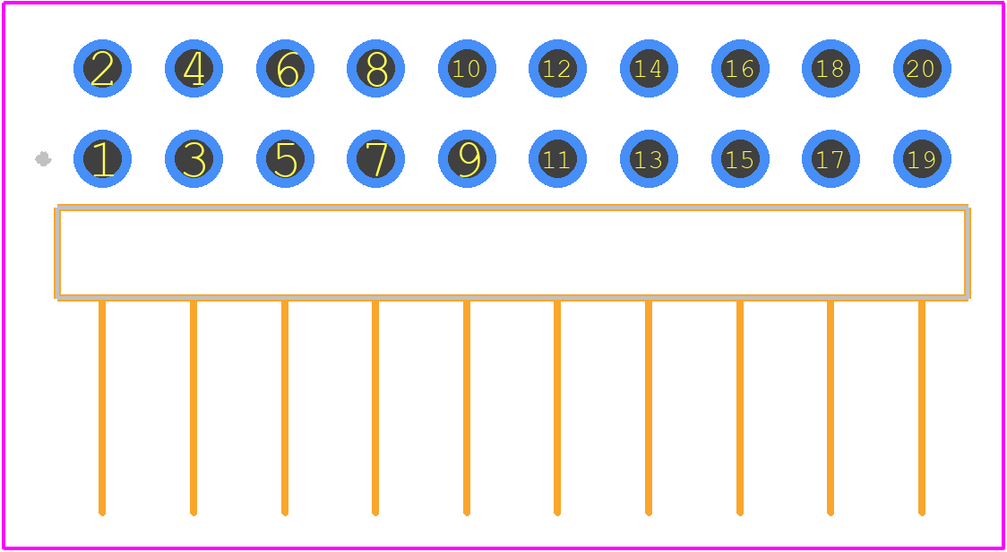 PH-2X10RG - Useconn Electronics PCB footprint - Other - Other - PH-2X10RG-2