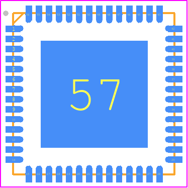 LAN89530AMR - Microchip PCB footprint - Quad Flat No-Lead - Quad Flat No-Lead - 56-QFN_2021