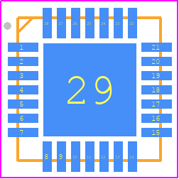 ISL6402IRZ-TK - Renesas Electronics PCB footprint - Quad Flat No-Lead - Quad Flat No-Lead - L28 .5x5B4