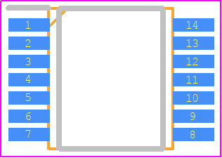 X9421YV14IZ-2.7T1 - Renesas Electronics PCB footprint - Small Outline Packages - Small Outline Packages - M14.173-ren1