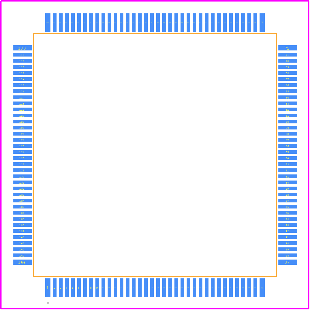 LPC4076FBD144E - NXP PCB footprint - Other - Other - SOT486-1