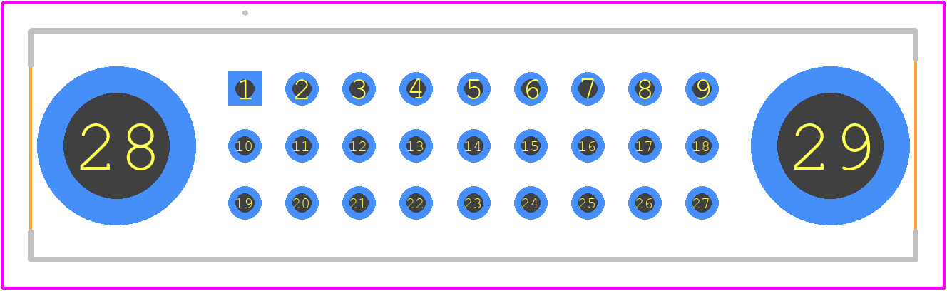 M83-LFT2F2N27-0000-000 - Harwin PCB footprint - Other - Other - M83-LFT2F2N27-0000-000-3