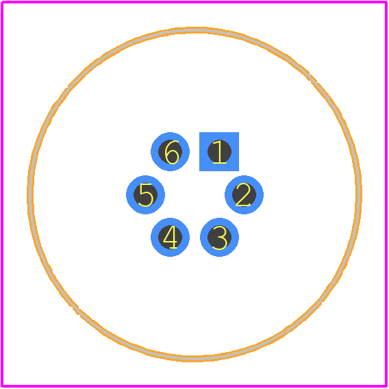 HR30-6R-6PD(71) - Hirose PCB footprint - Other - Other - HR30-6R-6PD(71)-2