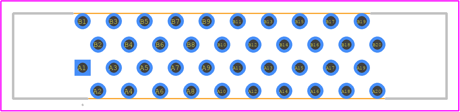 FX2CA-40P-1.27DSA(71) - Hirose PCB footprint - Other - Other - FX2CA-40P-1.27DSA(71)-2