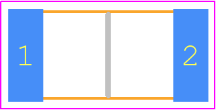 CRCW25123K24FKEG - Vishay PCB footprint - Resistor Chip - Resistor Chip - CRCW2512